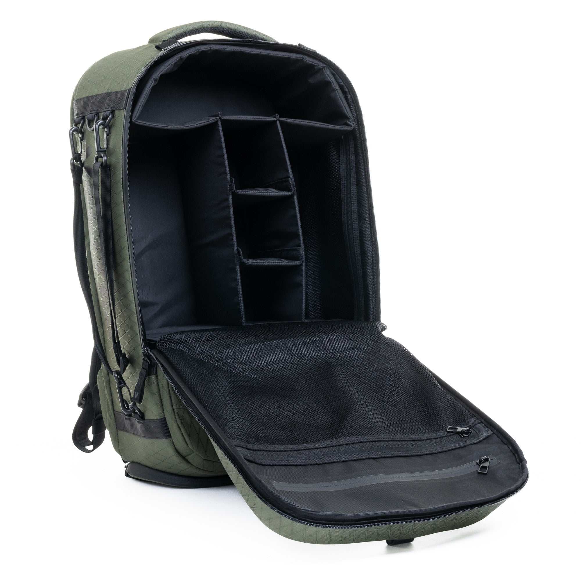 Pack ﻿Rucksack Storm Duradiamond Olive + I﻿sotherme Flasche + Trennvorrichtung + Kulturbeutel﻿